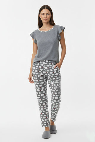 Cloud Print Cord Set for Women