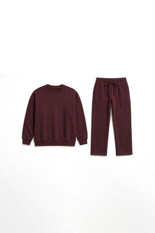 Plum Relaxed Co-Ord Set For Women