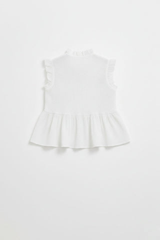 Smocked Peplum Top For Women