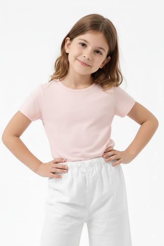 Embroidered Scallop Hem Pants For Girl