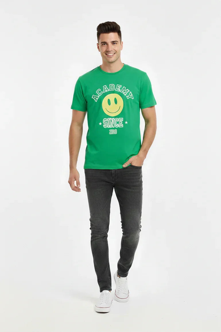 Printed T-Shirt For Men - Green - MEME