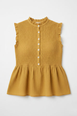 Smocked Peplum Top for Women