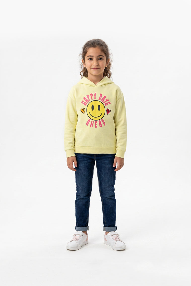 Happy Days Smiley Hoodie for Girls