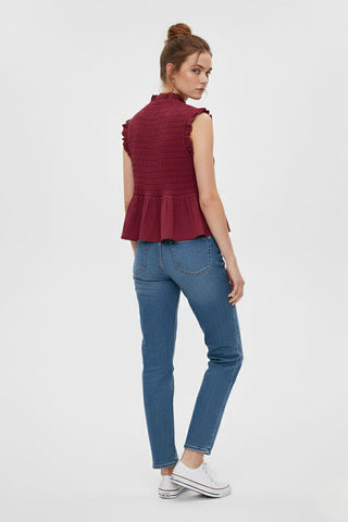 Smocked Peplum Top for Women