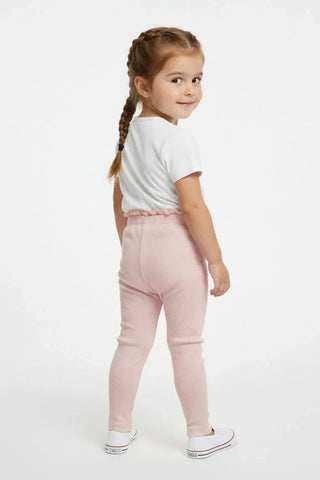 Ribbed Frill Waist Leggings for Baby Girl