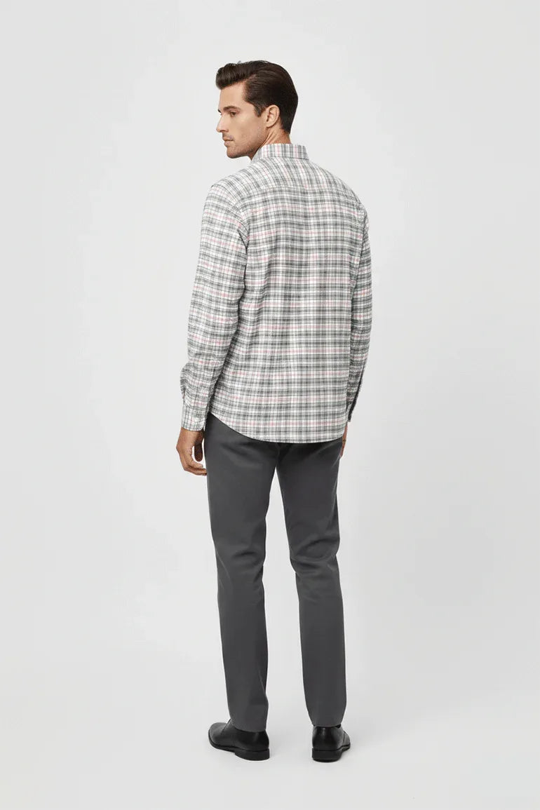 Check Button Down Shirt For Men - Check - MEME