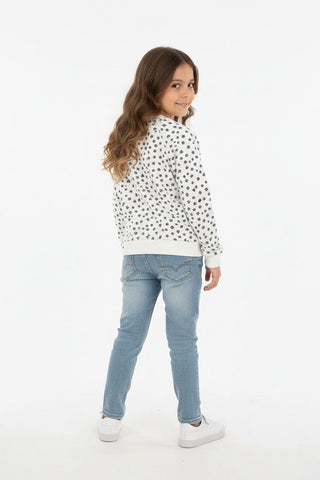 Floral Print Sweatshirt for Girl