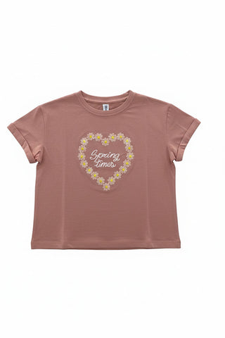 Embroidered Graphic T Shirt For Baby Girl