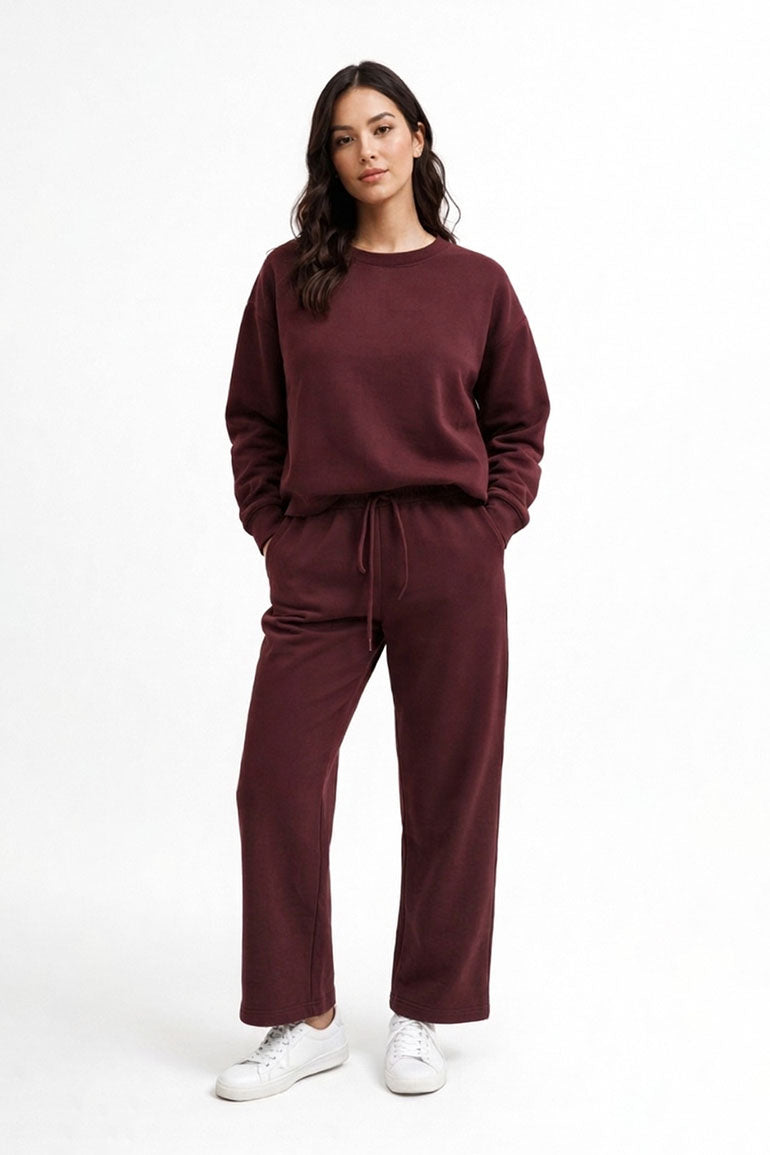 Plum Relaxed Co-Ord Set For Women
