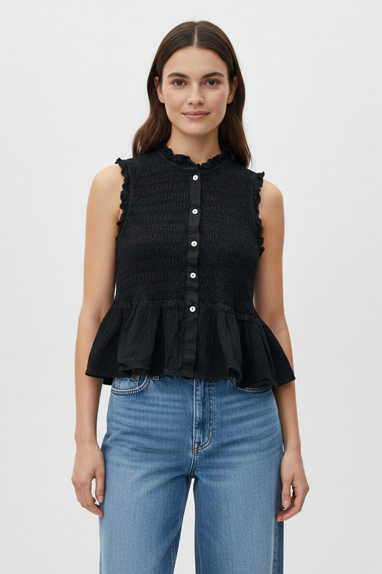 Smocked Peplum Top for Women