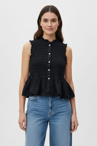 Smocked Peplum Top for Women