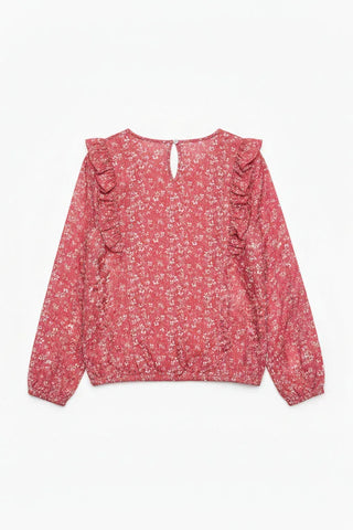 Floral Ruffle Top for Girl