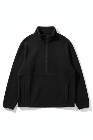 Half Zip Pullover for Man  - Black