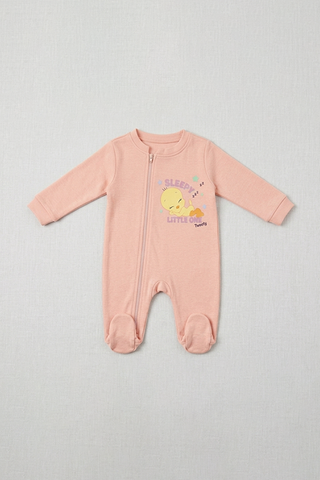 Tweety Graphic Sleepsuit For Baby Girl
