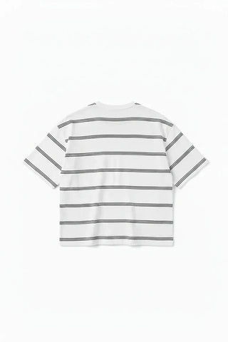 Striped T-Shirt for Boys - White & Black