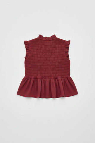 Smocked Peplum Top for Women
