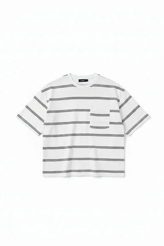 Striped T-Shirt for Boys - White & Black