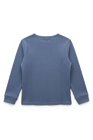 Waffle Knit Henley Top for Boy