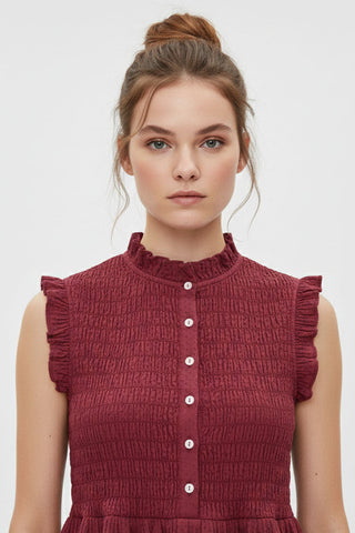 Smocked Peplum Top for Women