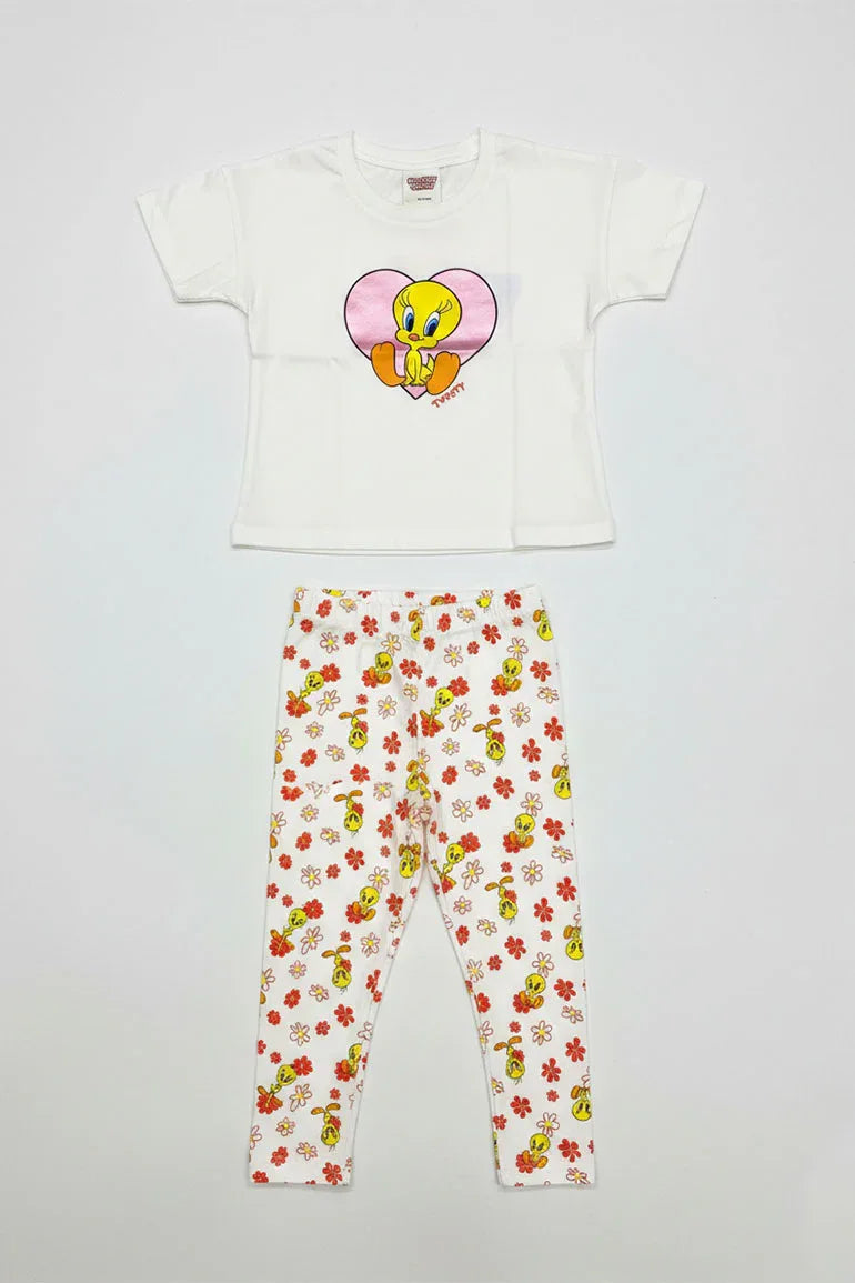 Printed T-Shirt & Leggings Set for Baby Girl