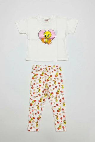 Printed T-Shirt & Leggings Set for Baby Girl