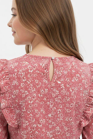 Floral Ruffle Top for Girl