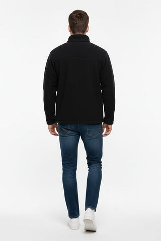 Half Zip Pullover for Man  - Black