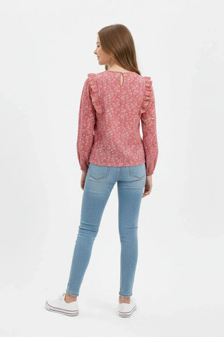 Floral Ruffle Top for Girl