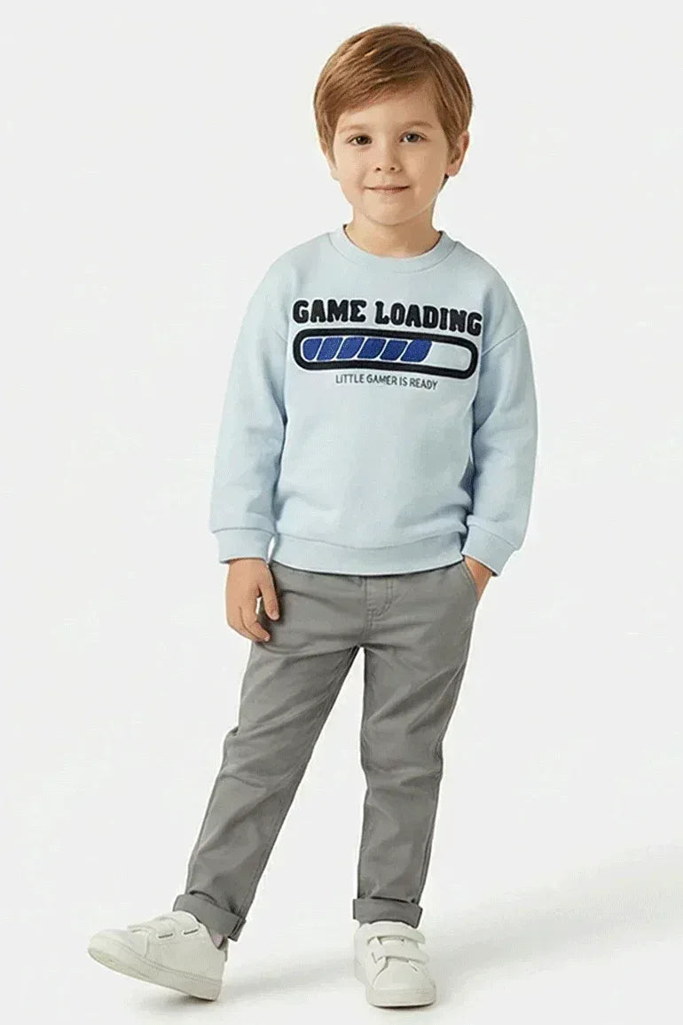 Graphic Sweatshirt for Boys - Light Blue