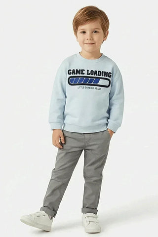 Graphic Sweatshirt for Boys - Light Blue