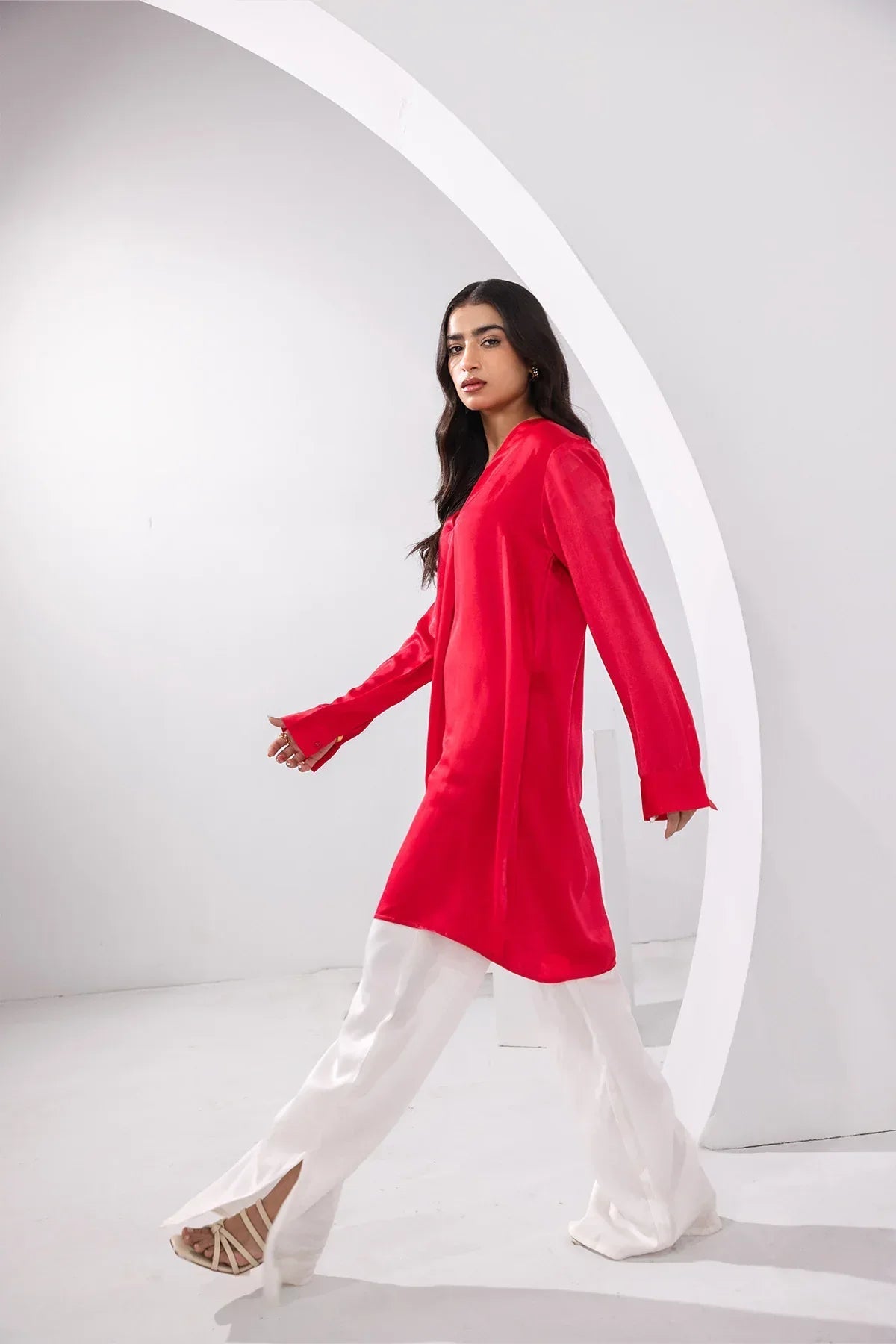 Solid Midi Dress For Women