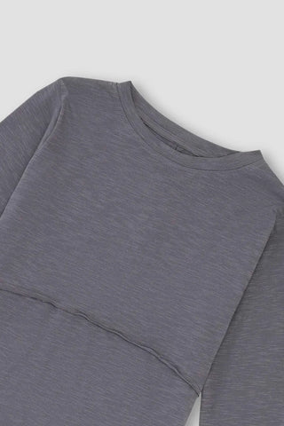 Solid Long Sleeve T-Shirt For Women
