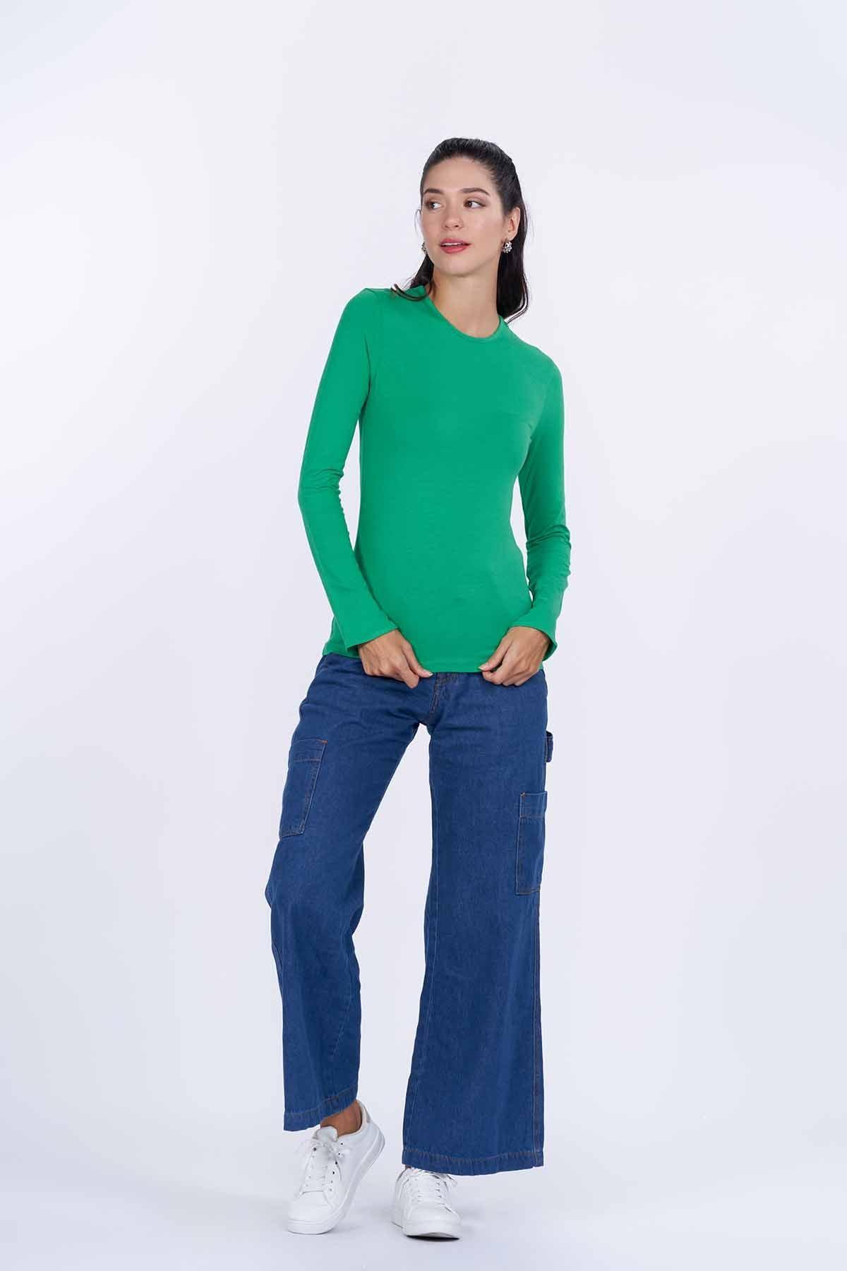 Solid Long Sleeve T-Shirt For Women