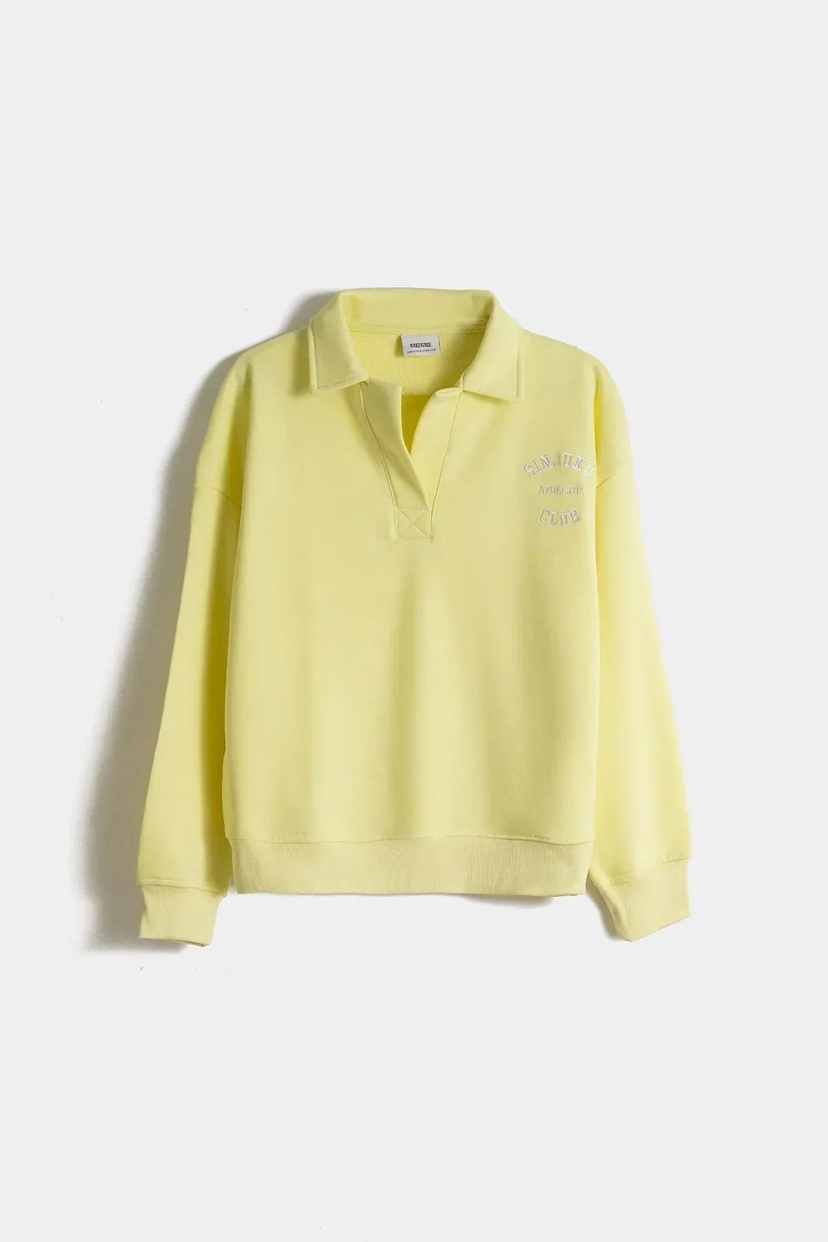 Collared Neck Polo Sweatshirt For Women