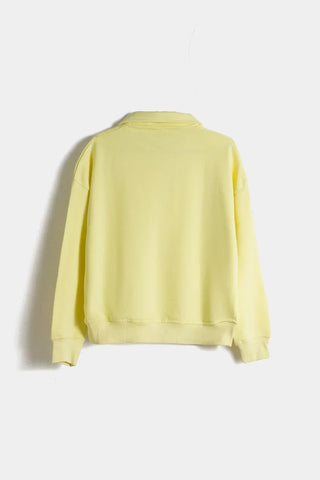 Collared Neck Polo Sweatshirt For Women