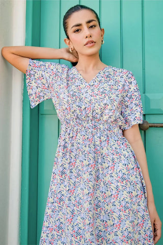 Printed Midi Dress For Women