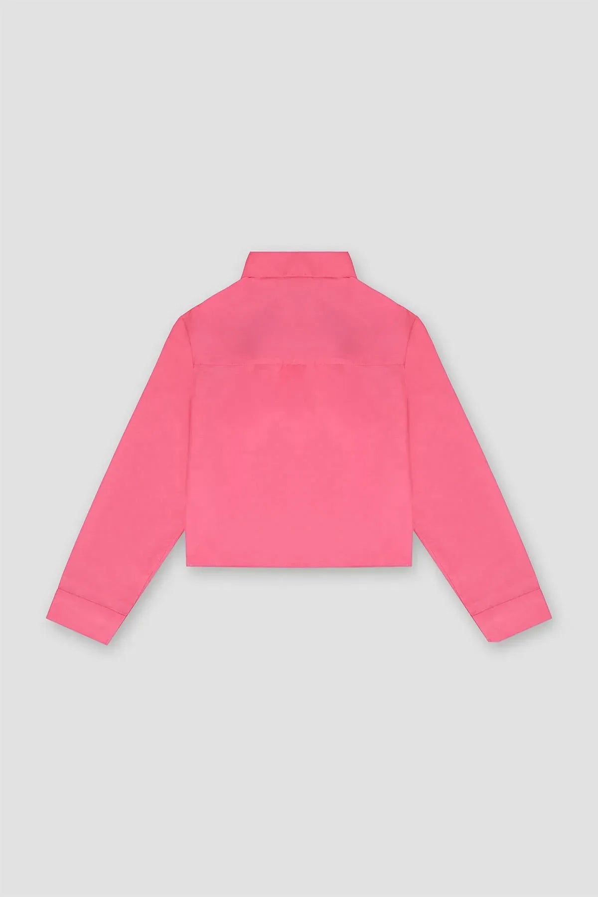 Cropped Solid Shirt For Women - Pink - MEME