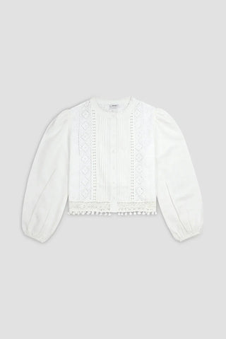 Embroidred Shirt For Women - White - New Arrival - MEME