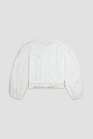 Embroidred Shirt For Women - White - New Arrival - MEME