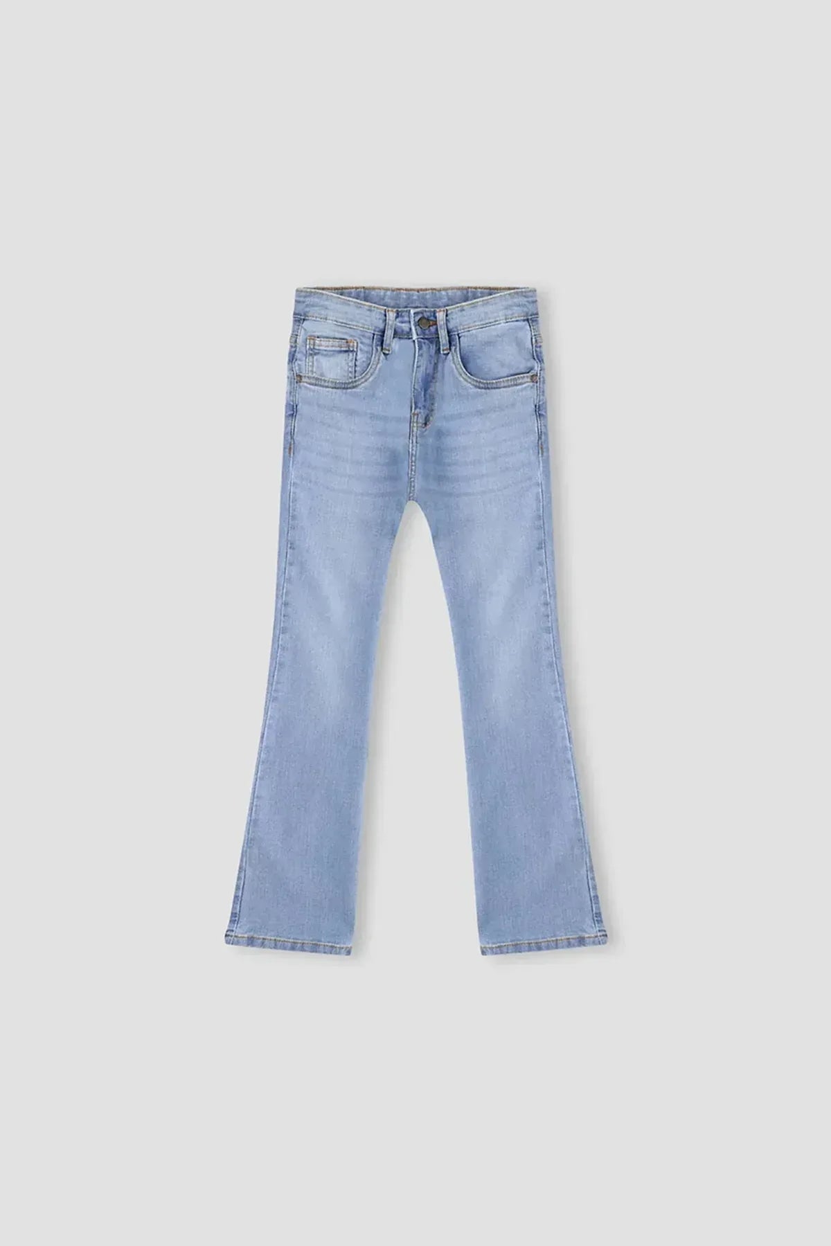 Light Wash Flared Denim Jeans For Girl