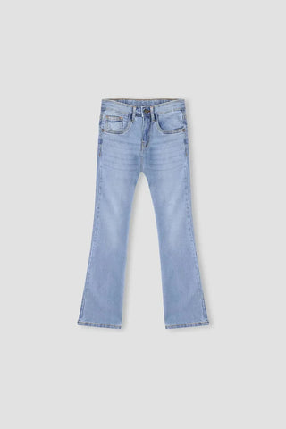 Light Wash Flared Denim Jeans For Girl