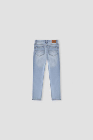 Light Wash Slim Fit Denim Jeans For Boy