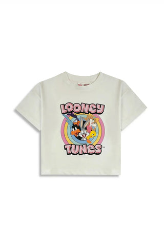 Loony Tunes T-Shirt for Girl- White