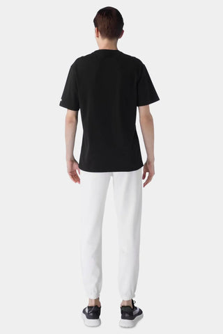 Crew Neck Basic T-Shirt For Men - Black - MEME