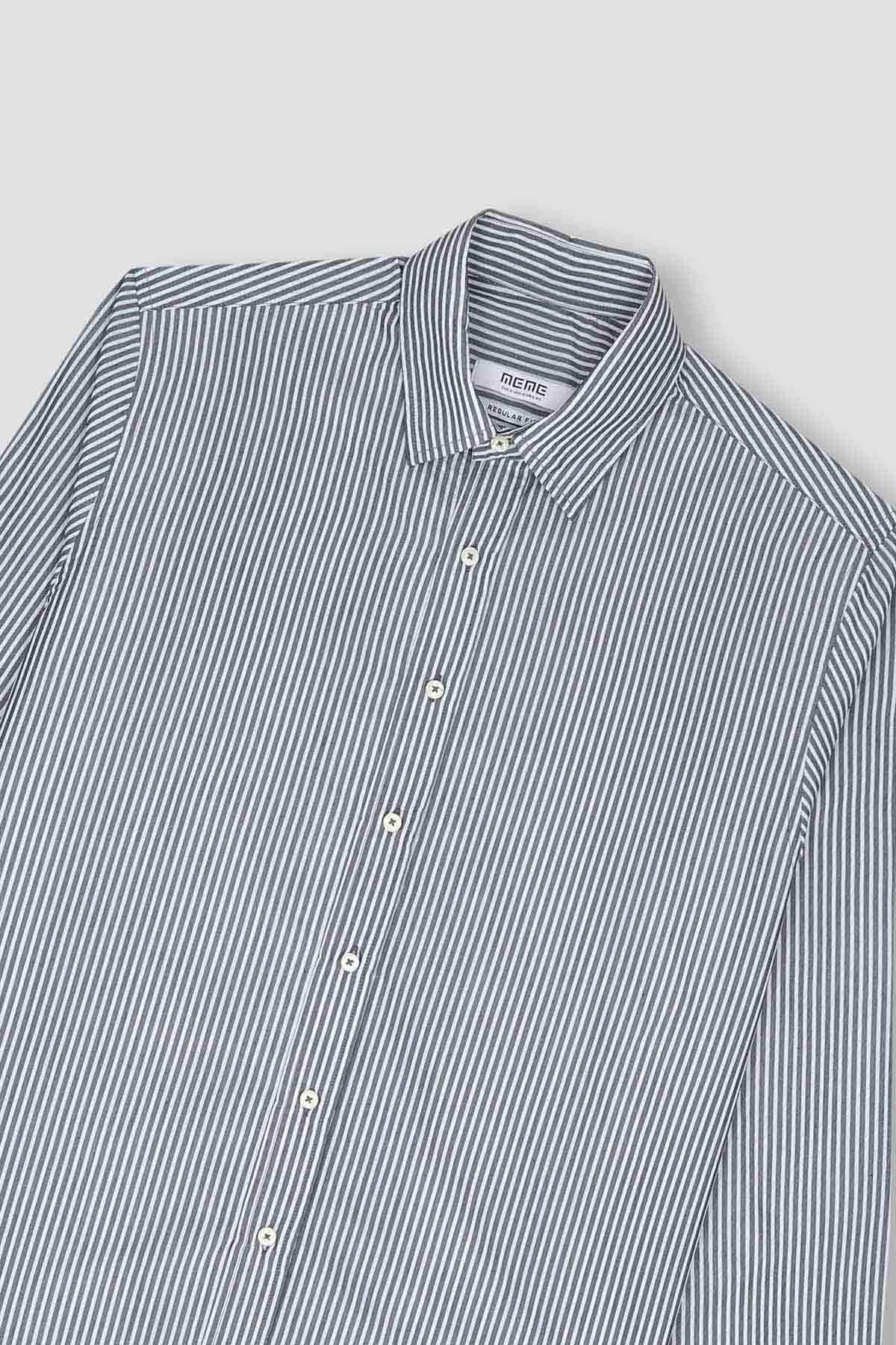 Stripe Shirt For Men - Grey - MEME