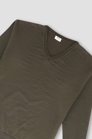 Solid V-Neck Sweater For Men