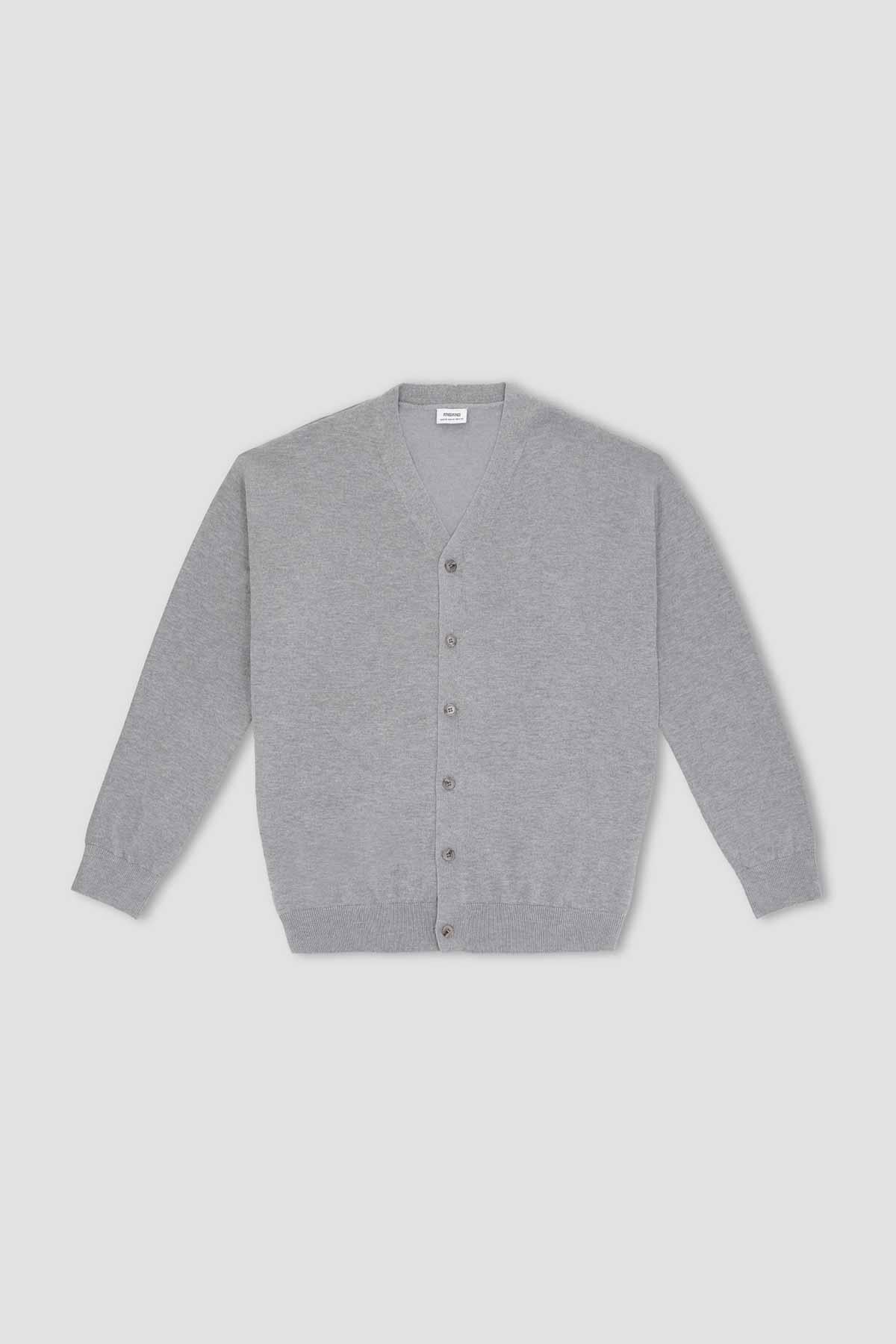 Jonas Cardigan For Men - Grey Melange