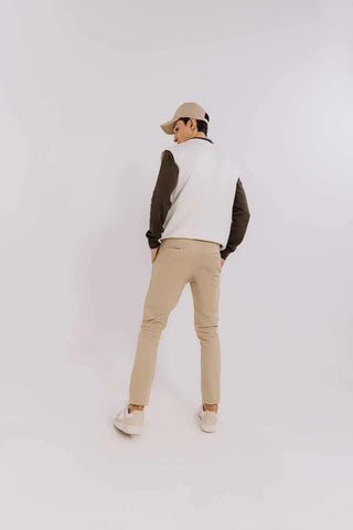 Vest V-Neck Sweater For Men - Ecru