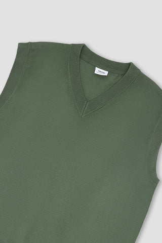 Vest V-Neck Sweater For Men - Khaki