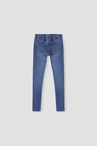 Medium Wash Skinny Denim Jegging For Girl